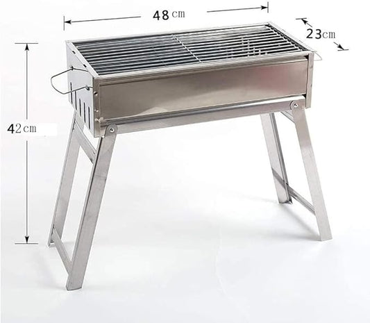 IRYZE Portable Charcoal Grill Home Barbecue Charcoal Barbecue Grill Shelf Outdoor Grill 3-8 People BBQ Utensils BBQ Grill for Outdoor (Size : 48cm)