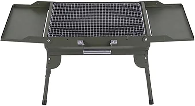 Charcoal BBQ Grills,Portable Charcoal Rack with Handle, Unique Folding Design and Stable Table Grill, Built To Last, Space-saving and Easy Portability, For Bonfire, Patio, Backyard