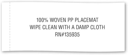 DII PVC Tabletop Collection Woven Indoor/Outdoor, Placemat Set, 13x17.25, Gray, 6 Piece