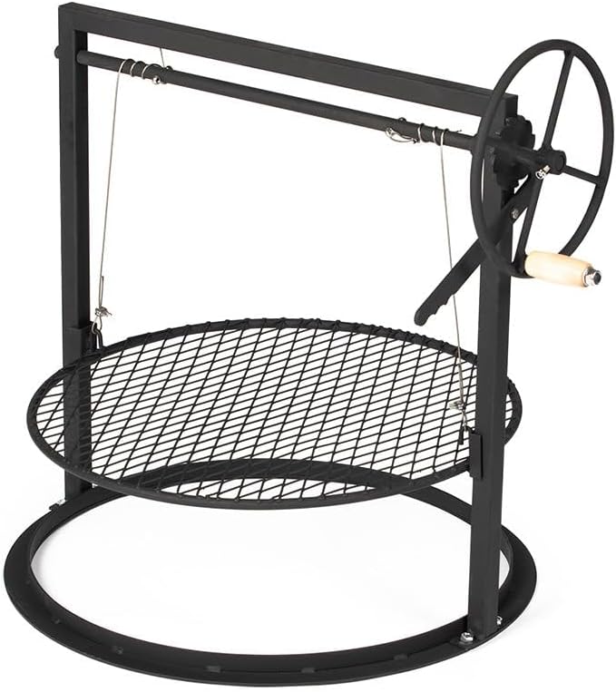 Ash & Ember Santa Maria Style Adjustable Cooking Grate Attachment, Fits 24" Kettle-Style Grills, Open Flame Campfire Cooking Grate, Outdoor Grill Cooking Accessories