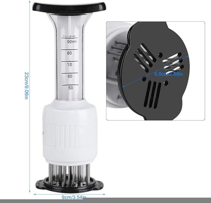 Stainless steel Marinade Meat Injector, Marinade Tenderizer Injector Needle Flavor Syringe Cooking Meat Poultry Turkey Chicken BBQ