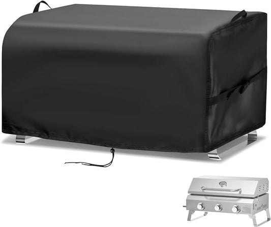 Grill Cover for NXR 3 Burner Portable Gas Grill | 25 inch Waterproof Outdoor Grill Cover for Onlyfire 3-Burner Gas BBQ, Barbecue Cover (Cover Only) - 26" L×19" W×15" H