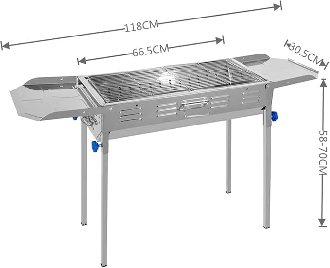 Outdoor Home Stainless Steel Japanese BBQ Grill Folding Charcoal Grill Large Size Portable Charcoal Grill for Camping BBQ Grills Outdoor Barbecue Grill,AsShow-D
