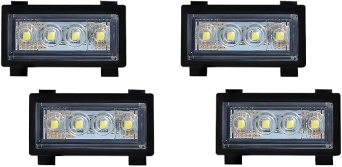 Grille Lights Compatible With jeep Compatible With Wrangler JL 2018 2019 2020 2021 2022 2023 Front Grill Light Warning Daylights Car Accessories 4PCS(LED Yellow A)