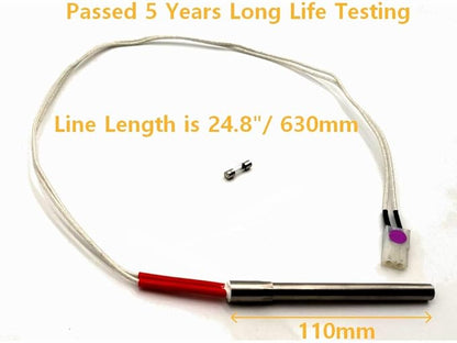 Firsgrill 1-Pack Hot Rod Igniter Kit Replacement for Traeger, Pit Boss, Camp Chef Wood Pellet Grills with 200W 110/120V Ignitor