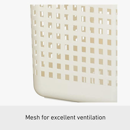 Like-it │SCB-5 │Daily use Inside or Outside. Movable Handles Make it Easy to Carry Around | Portable Large Basket for Kitchen, Laundry and Kids Room | 18.7 x 12.2 x 15.47 | White | 10.57 gal