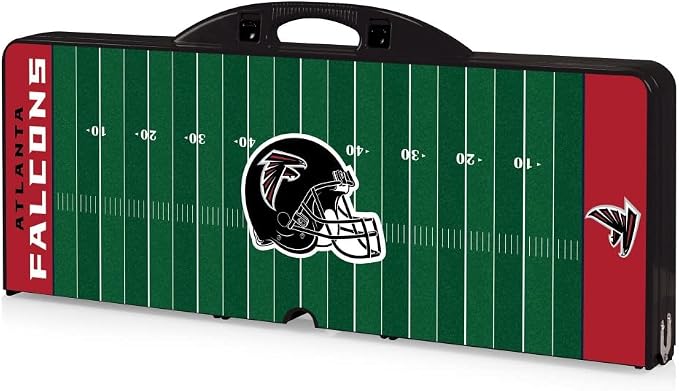 Picnic TIME NFL Football Field Folding Picnic Table, Camping Table, Outdoor Table with Umbrella Hole