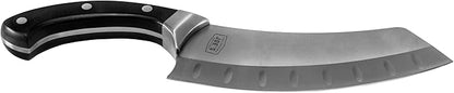 Oklahoma Joe's Blacksmith Cleaver & Chef Knife with Holster,Silver/Black