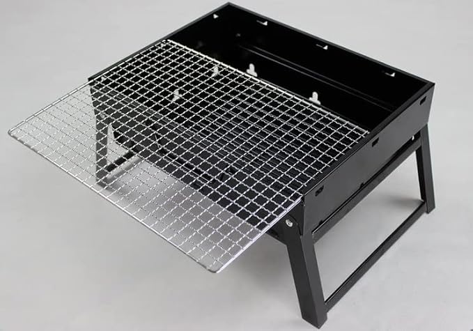 Portable Charcoal Grill for Camping, Outdoor Barbecue Grill for 3-5 People, Household BBQ Grill with Charcoal Grills Rack, Easy Setup BBQ Utensils for Picnic & Backyard,A-1