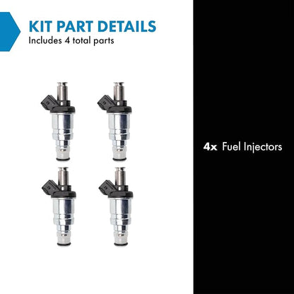 TRQ Fuel Injector Set | For 1998 Acura CL 1998-2002 Honda Accord 1999-2000 Civic