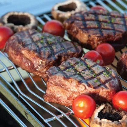 Large Folding Portable Charcoal Grill, Stainless Steel Outdoor Barbecue Grill for Camping BBQ, Heavy Duty Charcoal Grills BBQ for Picnic, Party, Travel, Beach,A-1