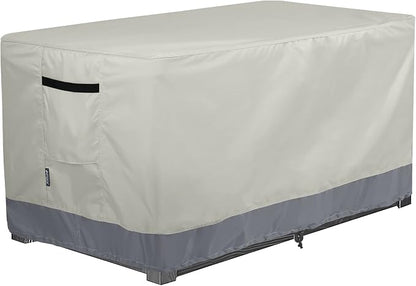 Patio Deck Box Cover Waterproof Outdoor Rectangular Storage Bench Cover 46L x 22W x 24H inch