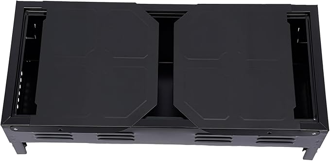 Large Charcoal BBQ Grills, Portable Charcoal Grill Adjustable Height, Outdoor Barbecue Grill with Dual-Zone Individual & Adjustable Charcoal Tray, Black