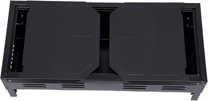 Large Charcoal BBQ Grills, Portable Charcoal Grill Adjustable Height, Outdoor Barbecue Grill with Dual-Zone Individual & Adjustable Charcoal Tray, Black