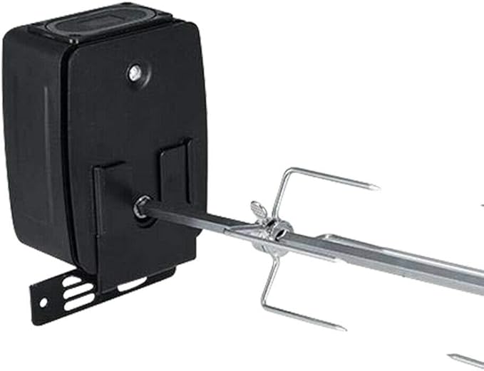 Electric BBQ Grilling Rotisserie Spit Roaster Charcoal Motor Rod Kit with Meat Forks for Pig Chicken Beef Battery Type