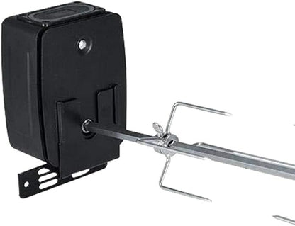 Electric BBQ Grilling Rotisserie Spit Roaster Charcoal Motor Rod Kit with Meat Forks for Pig Chicken Beef Battery Type