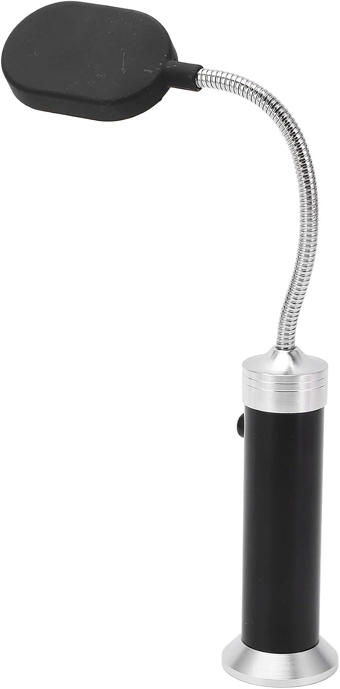 Magnetic Gooseneck Lamp, 360 Adjustable High Brightness LED Work Light with Weather Base for Fishing BBQ Camping (Black)