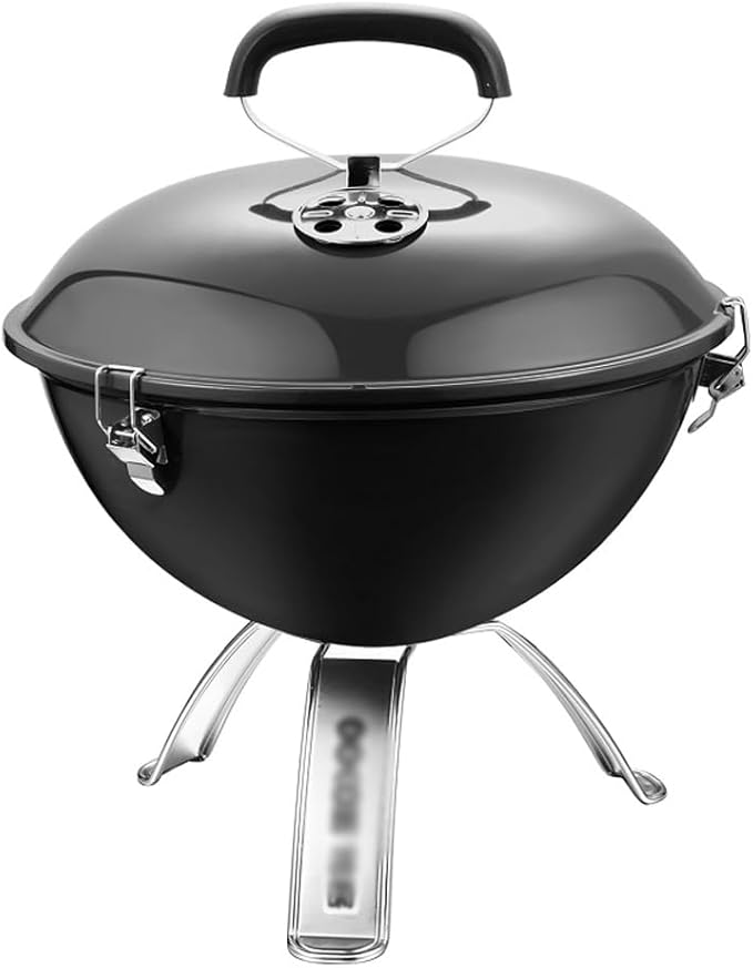 Barbecue Charcoal Grill Portable Charcoal Grill, stainless steel round oven Dual, Venting System for Outdoor Courtyard Picnic Camping Tailgating BBQ Kettle Small Folding Tabletop Grill