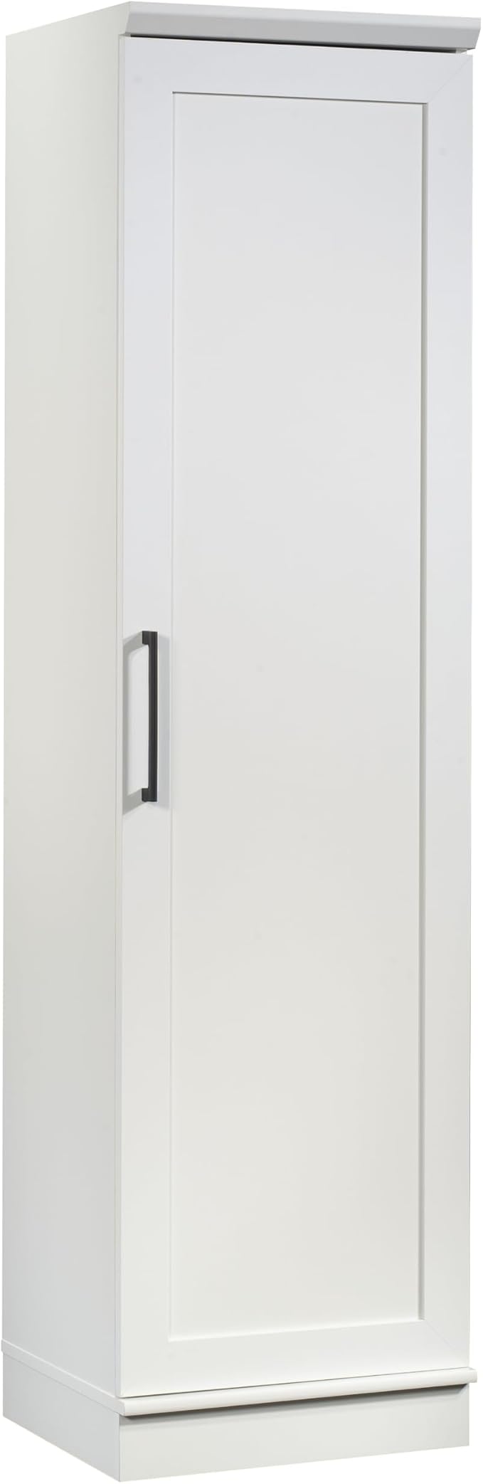 Sauder HomePlus Pantry Storage Cabinet, Soft White | Single Door, Adjustable Shelves, Kitchen Storage Cabinet
