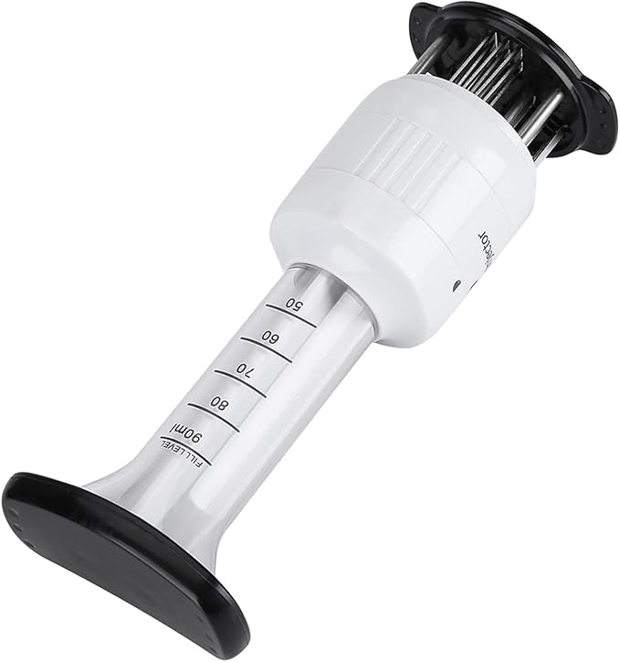 Meat Tenderizer Needle Tool – Marinade Injector Syringe for Steak, Chicken Breast, Pork, Beef & Fish – Kitchen Meat Marinade Tool for Faster Flavor Penetration