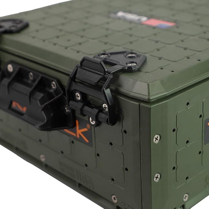 YakAttack ShortStak Solo Storage Box - Size & Color Options | Standalone Low-Profile Crate with Lid, Hinges & Latches | GridLoc Mounting Panels | Slider Feet for Under-Seat Use | Made in USA