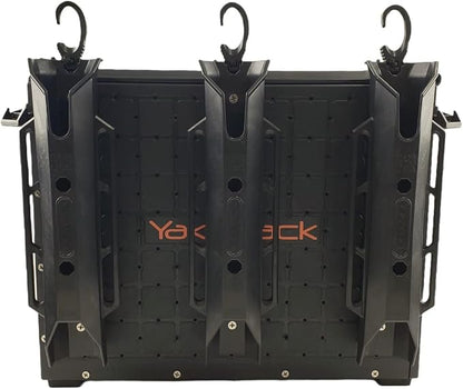 YakAttack BlackPak Pro 16" x 16" Kayak Fishing Crate with 6 Rod Holders - Black | Tackle Storage Box & Fishing Gear Organizer | Lightweight, Durable & Customizable Kayak Fishing Accessory