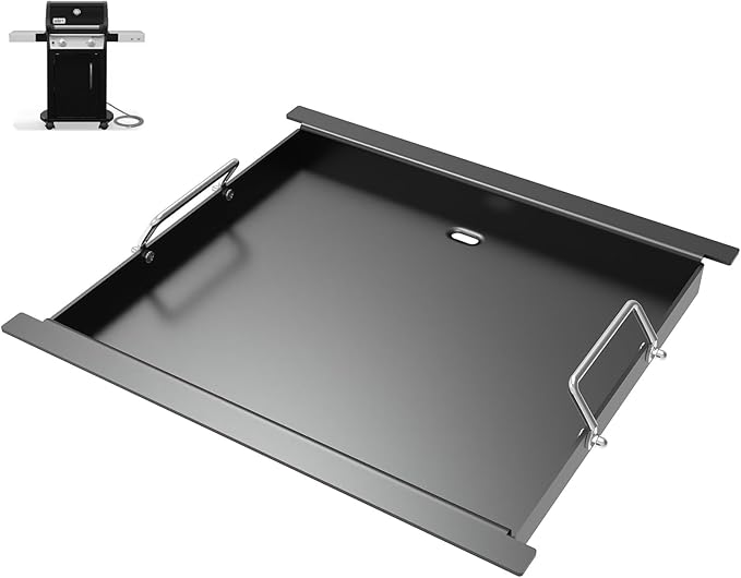 Spirit 200 Full Size Griddle Insert for Weber Spirit I & II 200 Series Gas Grills Spirit E-210 S-210 S-215 E-220 S-220 Grill Parts, Carbon Steel Flat Top Griddle Replacement for Weber 7637 Parts