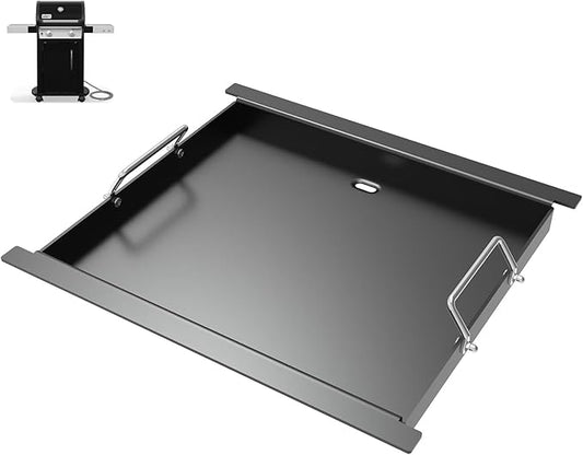 Spirit 200 Full Size Griddle Insert for Weber Spirit I & II 200 Series Gas Grills Spirit E-210 S-210 S-215 E-220 S-220 Grill Parts, Carbon Steel Flat Top Griddle Replacement for Weber 7637 Parts