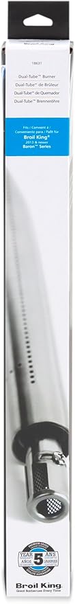 Broil King 18631 Tube Baron Burner, Measures 15.77-Inches Long, Chrome (Pack of 6)