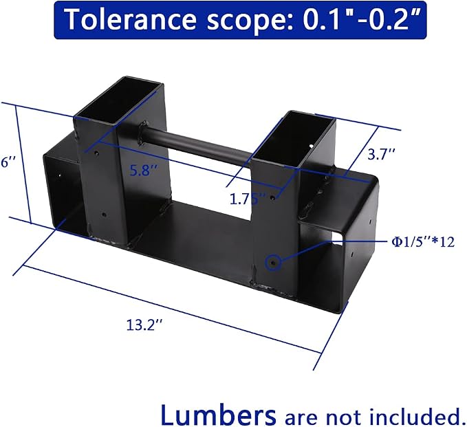 MOFEEZ Outdoor Firewood Log Storage Rack Bracket Kit,Fireplace Wood Storage Holder-Adjustable to Any Length