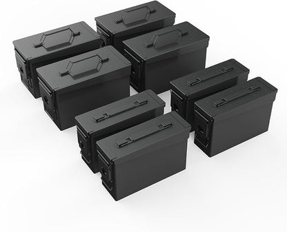 PATRON 30 & 50 Cal Ammo Can Metal Ammo Box Storage Crate Case for Shotgun Bullet Rifle Ammunition Waterproof (Black or Green)