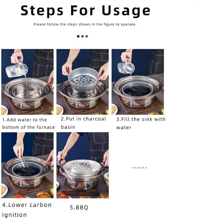 Thai Korean Bbq Smoke Multifunctional Aluminum Barbecue Grill Hot Pot For Family Gathering Outdoor Picnics Small (Large 16.8x6.9cm/6.61x2.71in)