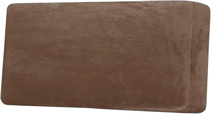 H.VERSAILTEX Velvet Stretch Individual Couch Cushion Cover Plush Cushion Slipcover for Loveseat Sofa Cushion Furniture Protector Seat Cushion Sofa Cover (1 Piece Sofa Cushion Cover, Caramel Cafe)