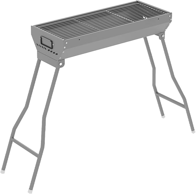 Grills Outdoor Cooking Charcoal, Stainless Steel Coating BBQ Grill Small Charcoal, Portable Charcoal Grill for Party Picnic Travel Home,RV Outdoor Cooking Use (Color : /Gray, Size : A)