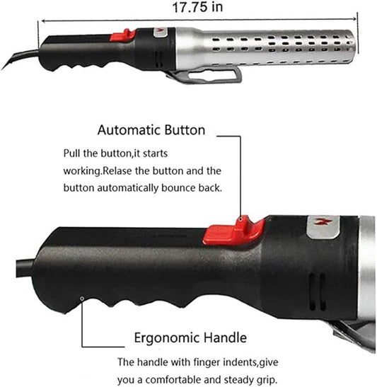 Electric Fire Starter,Carburetor,Charcoal Starter, BBQ Smoker, Grill Starter, Grill lighter Chemical Free Heated Air with Built-In Blower for Day gift (Sliver)