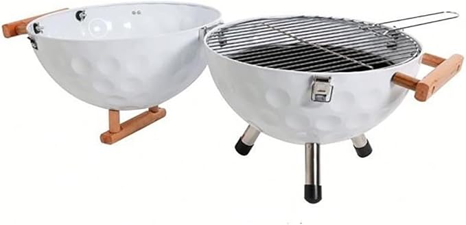 Foldable Bbq Stainless Steel Grill Portable Kettle Charcoal Grill, Smoked BBQ with Stand, Table Top Barbecue for Outdoor