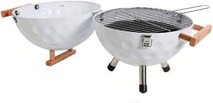 Foldable Bbq Stainless Steel Grill Portable Kettle Charcoal Grill, Smoked BBQ with Stand, Table Top Barbecue for Outdoor