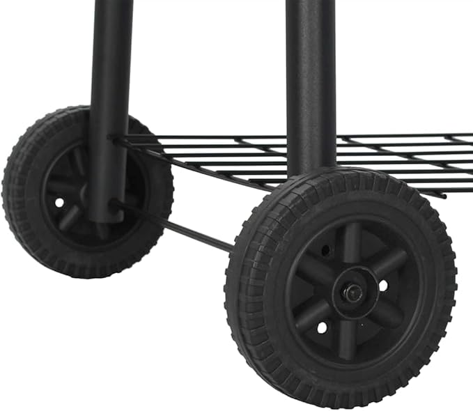 Offset Smoker BBQ Grill Charcoal Smoker for Outdoor Cooking with Side Firebox and Integrated Thermometer, Black Steel Barbecue Smoker