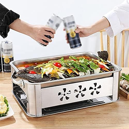 Portable Charcoal Grill for Camping BBQ Grills Outdoor Barbecue Grill, Multifunctional Smoker Charcoal Stove with BBQ Net & Carbon Tray, Stainless Steel Charcoal Grills BBQ,A-1