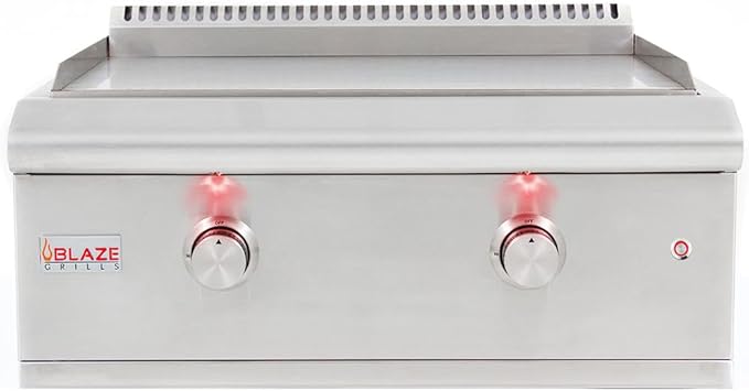 Blaze Grills Premium LTE 30-Inch Built-In Propane Griddle – Stainless Steel Flat Top with 36,000 BTUs, LED Control Knobs & Push-and-Turn Ignition