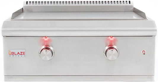 Blaze Grills Premium LTE 30-Inch Built-In Propane Griddle – Stainless Steel Flat Top with 36,000 BTUs, LED Control Knobs & Push-and-Turn Ignition