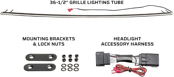 LEDGlow White LED Truck Grille Lighting Kit Fits 2017-2019 Ford F-150 | Compatible with F150 XLT, King Ranch, Platinum w/ LED Headlights, Includes Grill Light Bar & Accessory Harness