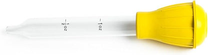 Fox Run Heat-Resistant Glass Baster, One Size | Keeps You Safe From The Heat | Dishwasher Safe For Easy Cleaning | Easily Baste Turkey, Poultry & Roasts | Long Glass Baster