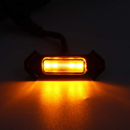 Keenso 4pcs Car Grille Light ABS LED Grille Light 12V High Brightness Front Bumper Lamp for 2016 2017 2018 2019 2020 Night Driving (Yellow Shell Yellow)
