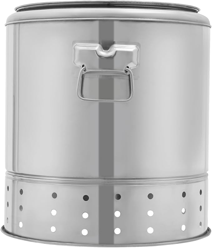 Charcoal Barrel BBQ Grill, Stainless Steel BBQ Grill Mesh Barrel with 20 Skewers, BBQ Hanging Stove Camping Barbecue Rack for Vegetables and Meat Carbon Barbecue