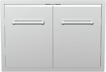 SPIRE 33" Built-in Double Access Door, Stainless Steel, Heavy-Duty Handles, Universal Mount, Perfect for Outdoor Kitchens & Islands, BBQ, Outdoor Grilling, Backyards, 780-0018B