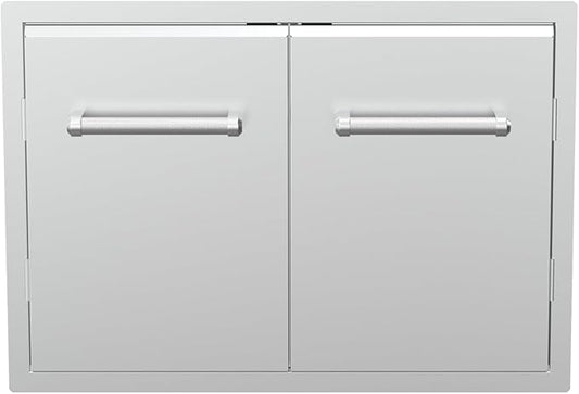 SPIRE 33" Built-in Double Access Door, Stainless Steel, Heavy-Duty Handles, Universal Mount, Perfect for Outdoor Kitchens & Islands, BBQ, Outdoor Grilling, Backyards, 780-0018B