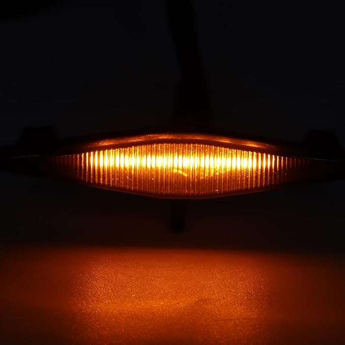 Grille Lamp LED Lights Bright Light for Pro 2014-2019 ABS Plastic 4 Pcs (Black Shell Yellow Light)