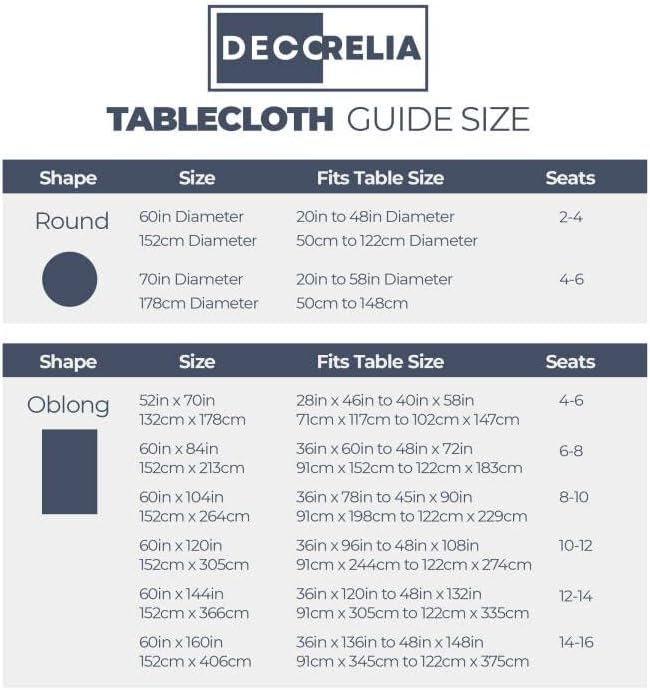 Decorelia Waterproof Faux Linen Rustic Farmhouse Table Cloth for Round Table, Texture Wrinkle-free Outdoor Table Cover for Party, Wedding, Picnics, Patio Table (60 Inch, Round (2-4 Seats), Denim Blue)