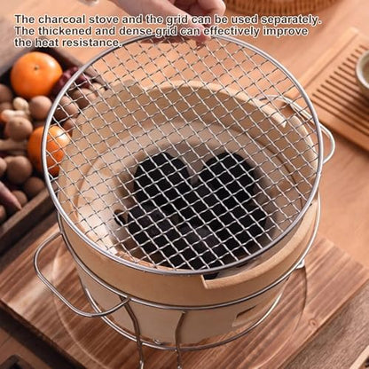 Large Ceramic Charcoal Grill Set for Outdoor Cooking Ideal for Home Picnics Camping and Tea Brewing Tabletop BBQ Grill
